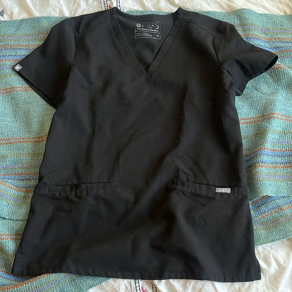XS Black Figs Scrub Top